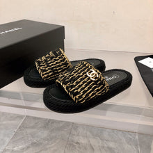 Load image into Gallery viewer, Chanel Braided Knit Mule