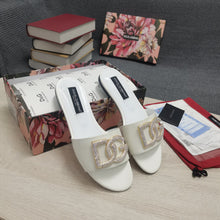 Load image into Gallery viewer, Dolce & Gabbana Calfskin Slides with DG logo
