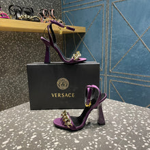 Load image into Gallery viewer, Versace Medusa Chain High Heel Sandals