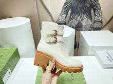 Load image into Gallery viewer, Gucci GG Ankle Boot With Buckle