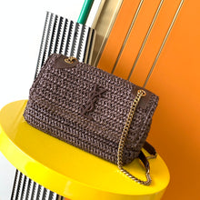 Load image into Gallery viewer, YSL Niki Medium Chain Bag In Raffia