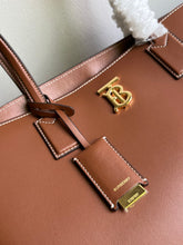 Load image into Gallery viewer, Burberry Motif Leather Medium Tote Bag