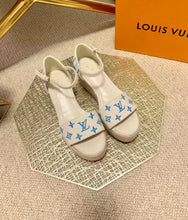 Load image into Gallery viewer, Louis Vuitton Starboard Wedge Sandals