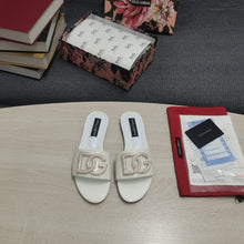 Load image into Gallery viewer, Dolce & Gabbana Calfskin Slides with DG logo