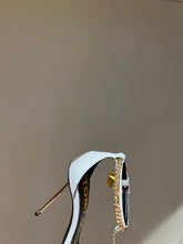 Load image into Gallery viewer, Tom Ford Leather Padlock Pointy Naked Sandal