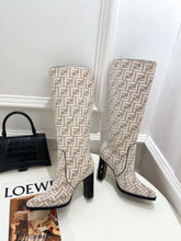 Load image into Gallery viewer, Fendi High-heeled FF Chenille Boots