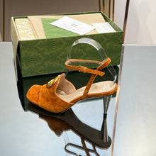 Load image into Gallery viewer, Gucci Blonde Heeled Sandal