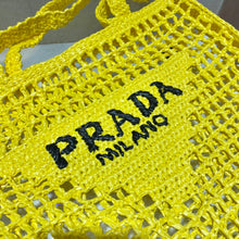 Load image into Gallery viewer, Prada Raffia Tote Bag