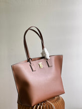Load image into Gallery viewer, Burberry Motif Leather Medium Tote Bag