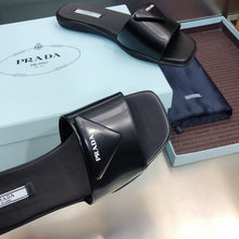 Load image into Gallery viewer, Prada Brushed Leather Slides