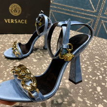 Load image into Gallery viewer, Versace Medusa Chain High Heel Sandals