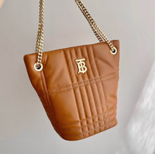 Load image into Gallery viewer, Burberry Small Quilted Lambskin Lola Bucket Bag