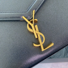Load image into Gallery viewer, YSL Cassandra Medium Top Handle Bag in Grain Poudre Embossed Leather