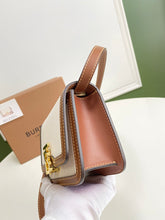 Load image into Gallery viewer, Burberry Small Two Tone Canvas Leather TB Bag