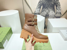 Load image into Gallery viewer, Gucci GG Ankle Boot With Buckle