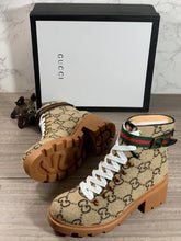 Load image into Gallery viewer, Gucci GG Wool Ankle Boot