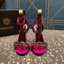 Load image into Gallery viewer, Versace Medusa Chain High Heel Sandals