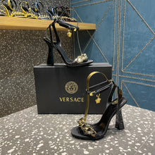 Load image into Gallery viewer, Versace Medusa Chain High Heel Sandals
