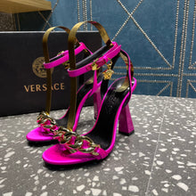 Load image into Gallery viewer, Versace Medusa Chain High Heel Sandals