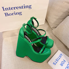 Load image into Gallery viewer, Versace Triplatform Sandals