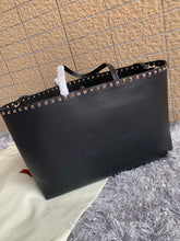 Load image into Gallery viewer, Valentino Garavani Rockstud Calfskin Grainy Tote Bag