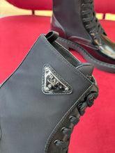 Load image into Gallery viewer, Prada Brushed-Leather and Re-Nylon Boots