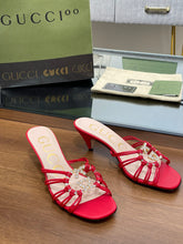 Load image into Gallery viewer, Gucci Women Slide Sandal With Crystals