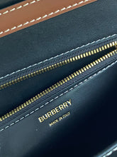 Load image into Gallery viewer, Burberry Small Tri Tone Canvas Leather TB Bag