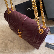 Load image into Gallery viewer, YSL Envelope Medium Bag In Mix Matelasse Grain De Poudre Embossed Leather