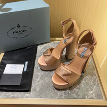 Load image into Gallery viewer, Prada Satin Platform With Crystals