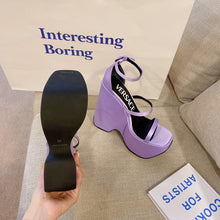 Load image into Gallery viewer, Versace Triplatform Sandals