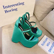 Load image into Gallery viewer, Versace Triplatform Sandals