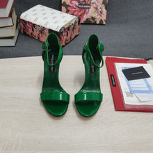 Load image into Gallery viewer, Dolce & Gabbana Nappa Leather Sandals With Geometric Heels