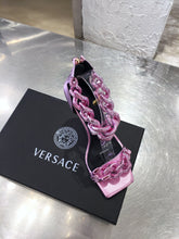 Load image into Gallery viewer, Versace Medusa Chain Nappa Leather Sandals