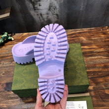 Load image into Gallery viewer, Gucci Platform Perforated G Sandals