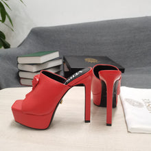 Load image into Gallery viewer, Versace LA MEDUSA PLATFORM MULES
