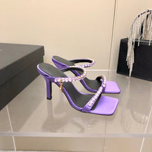 Load image into Gallery viewer, Versace Medusa Rhinestone Mules