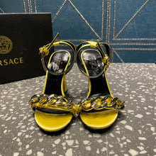 Load image into Gallery viewer, Versace Medusa Chain High Heel Sandals