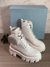 Load image into Gallery viewer, Prada Monolith brushed Rois Leather And Nylon Boots