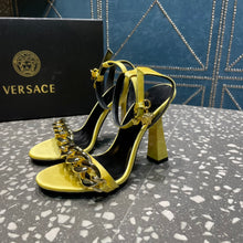 Load image into Gallery viewer, Versace Medusa Chain High Heel Sandals
