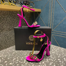 Load image into Gallery viewer, Versace Medusa Chain High Heel Sandals