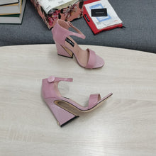 Load image into Gallery viewer, Dolce & Gabbana Nappa Leather Sandals With Geometric Heels
