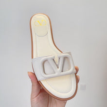 Load image into Gallery viewer, Valentino Vlogo Signature Flat Calfskin Slide - LUXURY KLOZETT