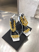 Load image into Gallery viewer, Versace Medusa Chain Nappa Leather Sandals
