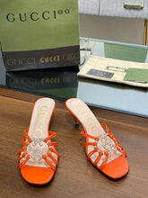 Load image into Gallery viewer, Gucci Women Slide Sandal With Crystals