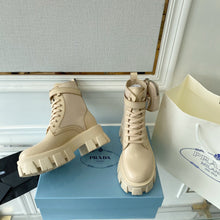 Load image into Gallery viewer, Prada Monolith brushed Rois Leather And Nylon Boots