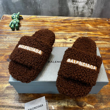 Load image into Gallery viewer, Balenciaga Furry Slide Sandals