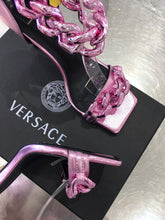Load image into Gallery viewer, Versace Medusa Chain Nappa Leather Sandals