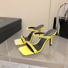 Load image into Gallery viewer, Versace Medusa Rhinestone Mules