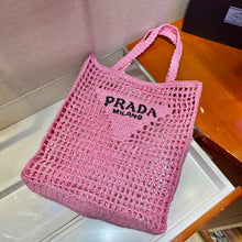 Load image into Gallery viewer, Prada Raffia Tote Bag